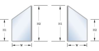 Single Slope Rectangle Dimension