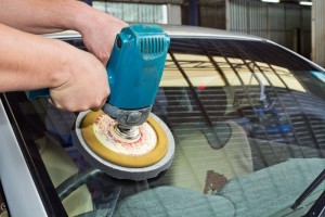 buffing out glass scratches