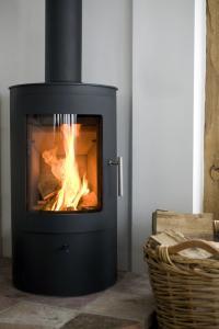 wood stove glass