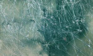 scratched tempered glass