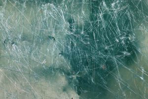scratched tempered glass