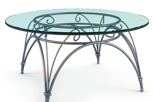 glass table top with umbrella hole