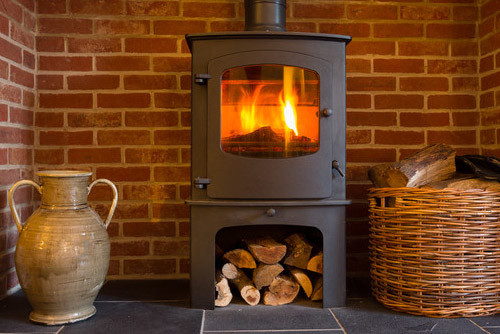 wood stove door