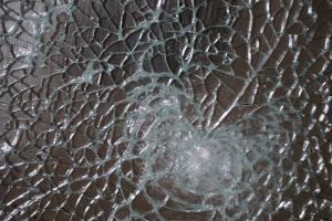 cracked tempered glass