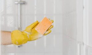 how to clean glass shower doors
