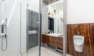 glass shower wall