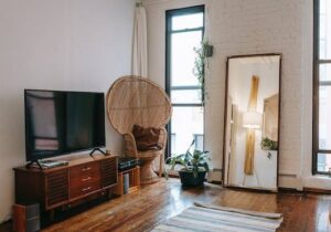 frameless full-length wall mirror